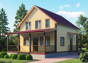 Дом из бруса 10.5 на 7 (ДБ-43)