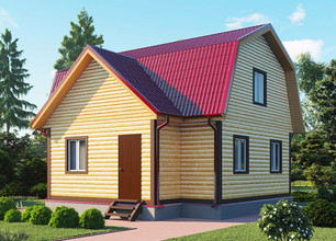Дом из бруса 7.5 на 8 (ДБ-44)
