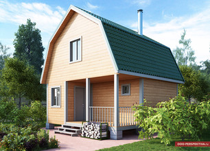 Каркасная баня 6x6 (БК-20)
