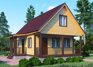 Каркасный дом 9,5х6 (ДК-76)