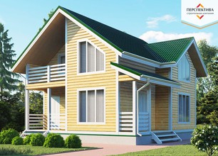 Каркасный дом 8 на 8 (ДК-43)